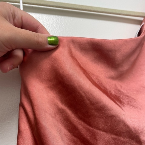 ELLIATT Cassini dress one shoulder asymmetrical in coral - Picture 8 of 10